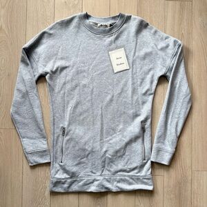 NWT Acne Studios Lorena Zip Pocket Sweatshirt Pullover in Gray Women’s Size XS